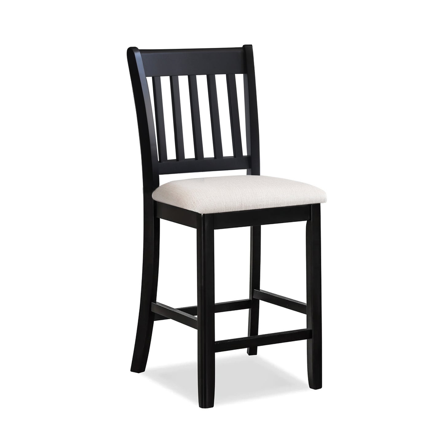 Set of 2 Black Rubberwood Dining Chairs – Stylish & Sustainable Seating