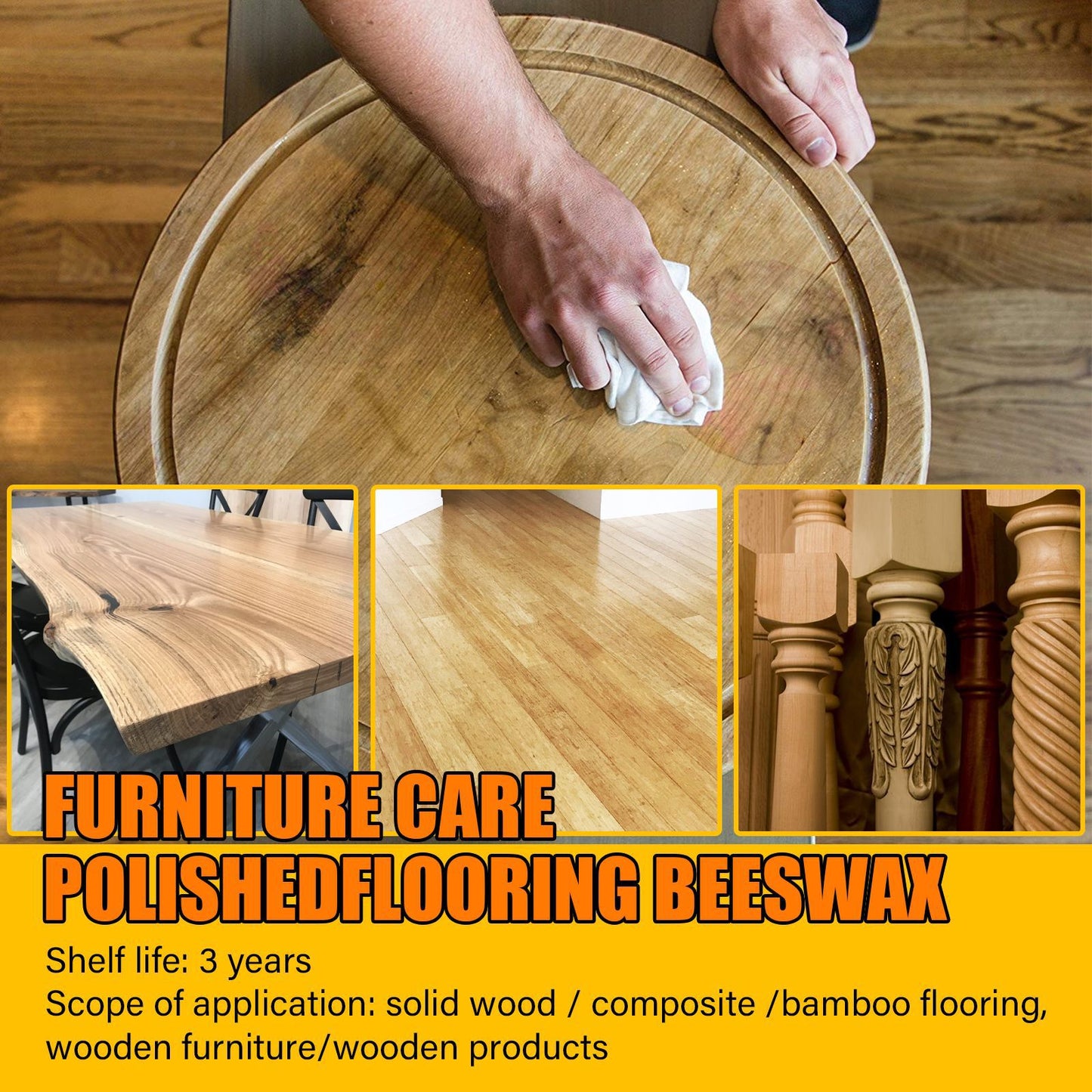 EELHOE Natural Beeswax Furniture & Wood Floor Care