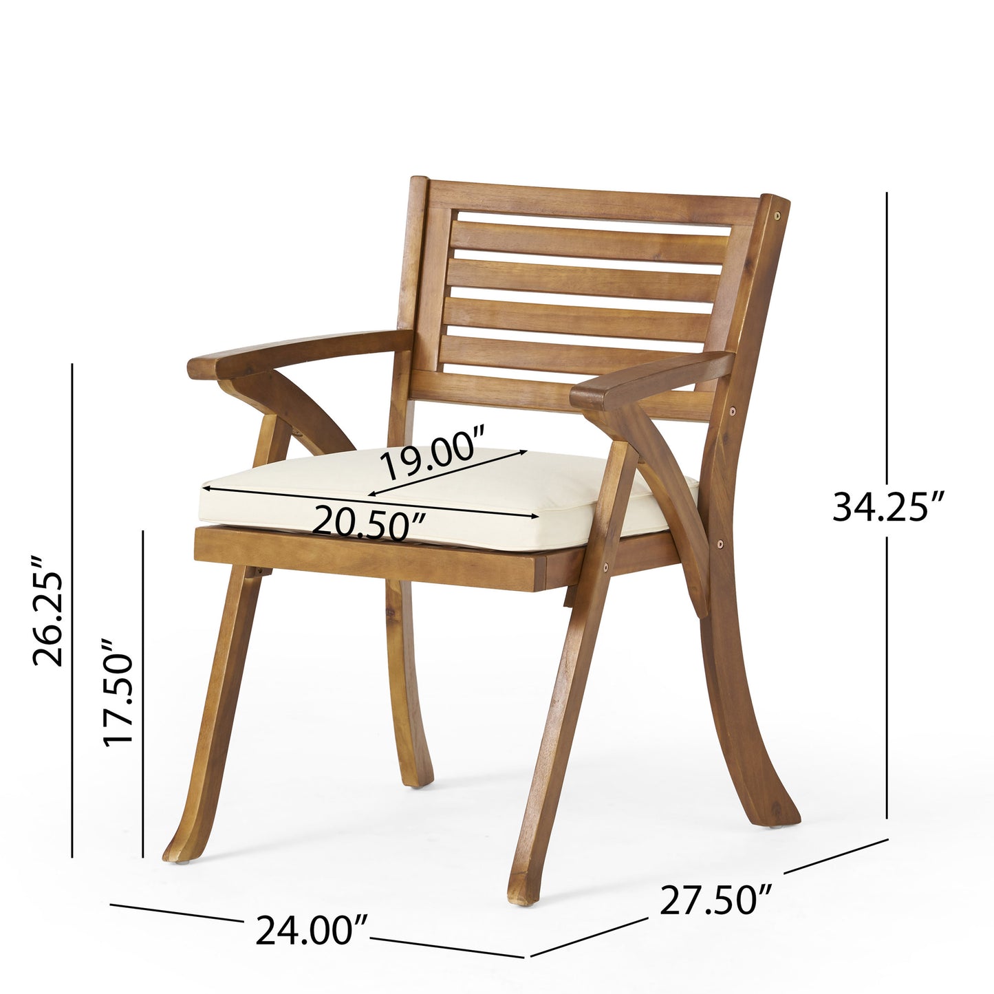 Hermosa 5-Piece Wood Dining Set with Cushions – Stylish & Sustainable Dining