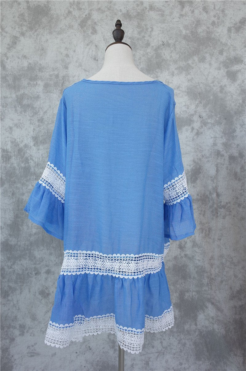 Bamboo Cotton Summer Beach Cover-Up – Stylish & Sustainable Swimwear Kaftan