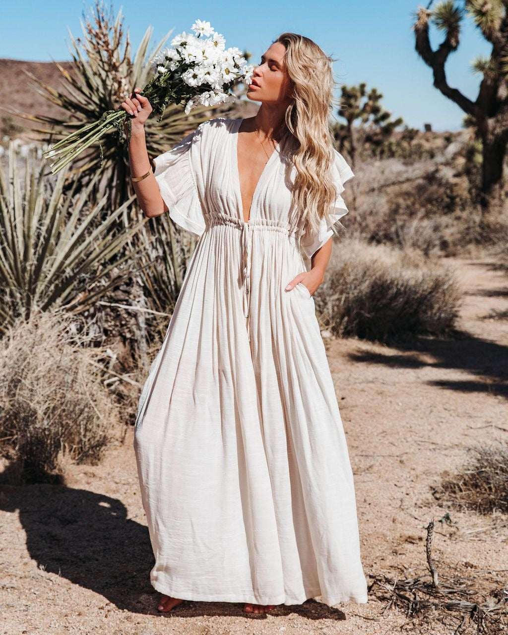 Bamboo Drawstring Beach Cover-Up Shirt – Versatile Vacation Dress