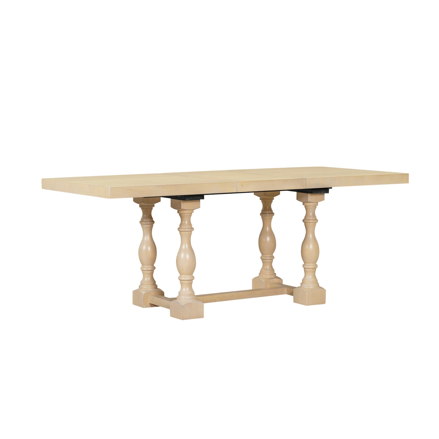Traditional 6-Piece Extendable Dining Set with Bench – Natural Wood Finish