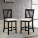 Set of 2 Black Rubberwood Dining Chairs – Stylish & Sustainable Seating