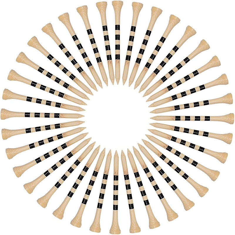 Durable Bamboo Golf Tees – Natural 70mm & 83mm (100-Pack)