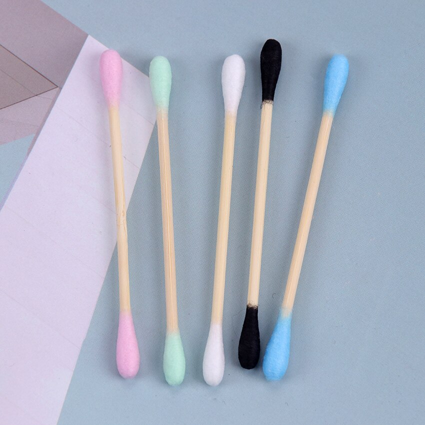 200 Bamboo Cotton Swabs – Eco-Friendly Double-Headed Buds for Beauty & Everyday Care