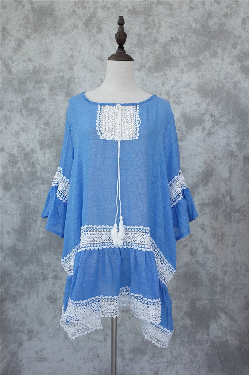 Bamboo Cotton Summer Beach Cover-Up – Stylish & Sustainable Swimwear Kaftan