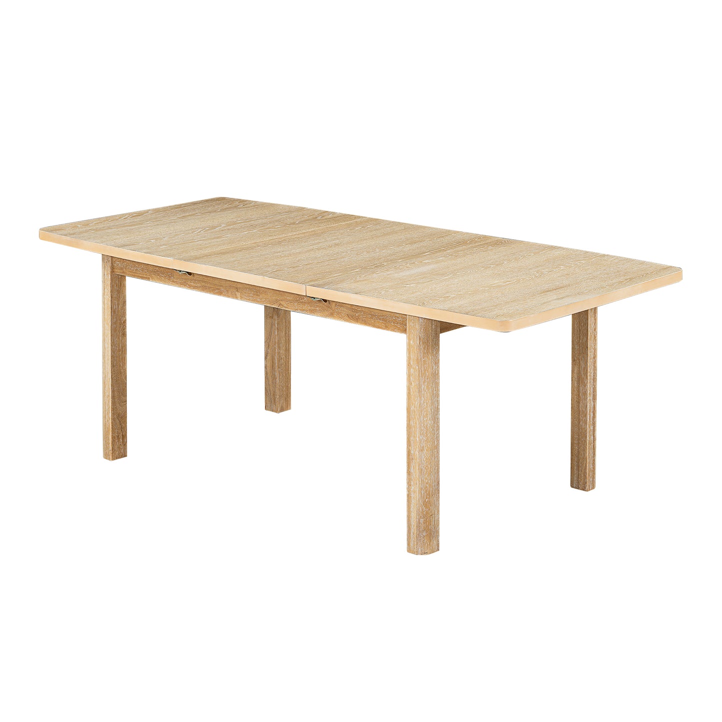 TOPMAX 9-Piece Expandable Dining Table Set – Natural Wood with Detachable Leaves