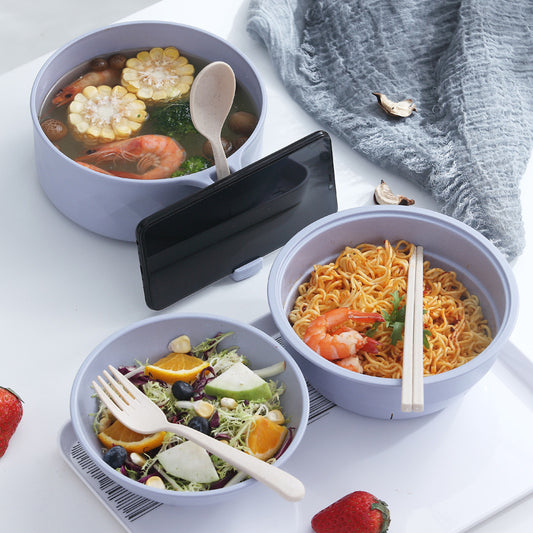 Bamboo Fiber Instant Noodles Bowl – Eco-Friendly Tableware Set