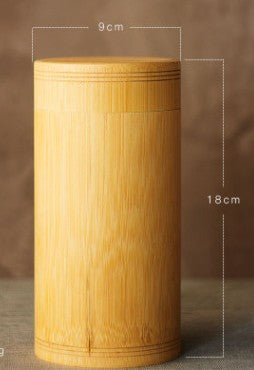 Handmade Bamboo Storage Jars with Wooden Lids – Vintage Style for Spices, Tea, & More
