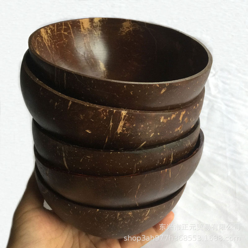 Handmade Coconut Shell Bowl – Eco-Friendly Salad and Rice Bowl