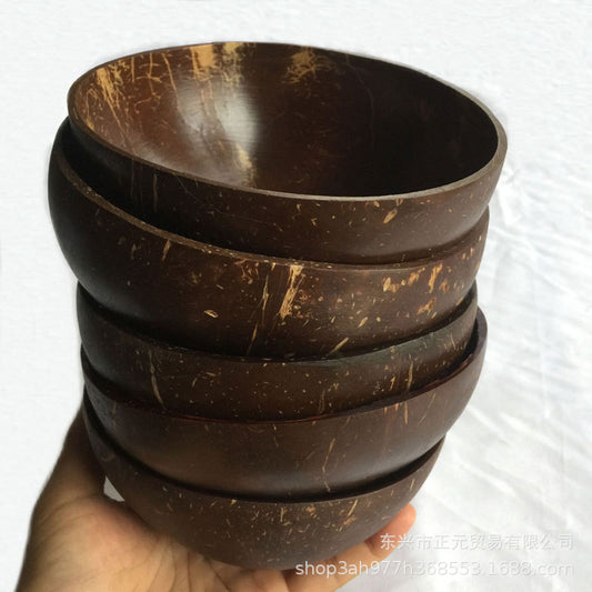Handmade Coconut Shell Bowl – Eco-Friendly Salad and Rice Bowl