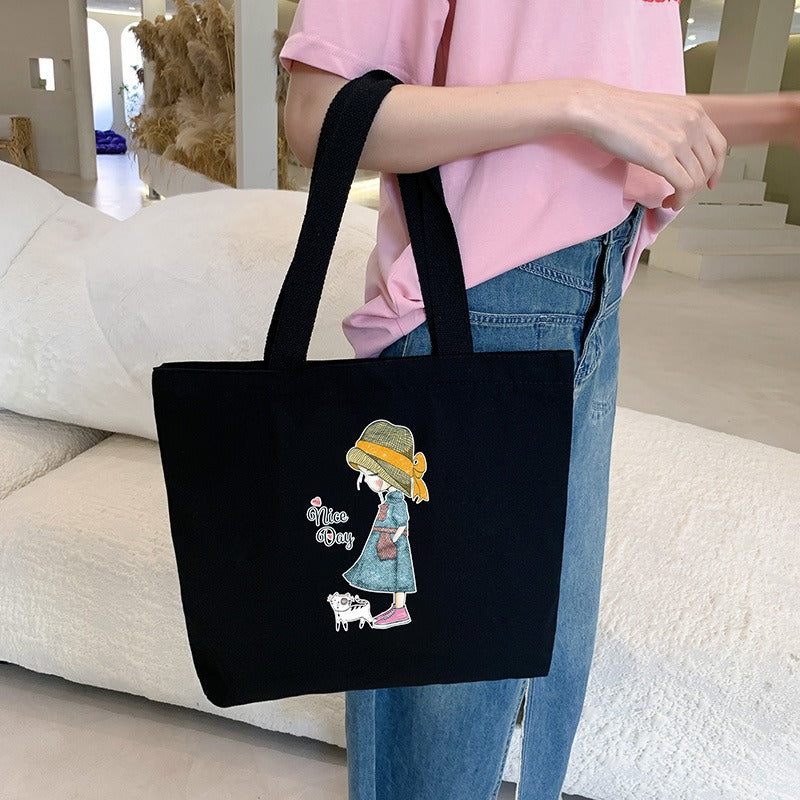 Large Canvas Shoulder Bag – Stylish & Sustainable Tote for Women