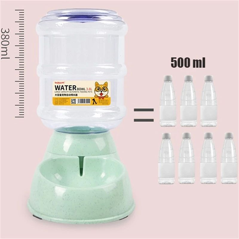 Wheat Straw Automatic Pet Feeder – 3.8L Eco-Friendly Water Bowl
