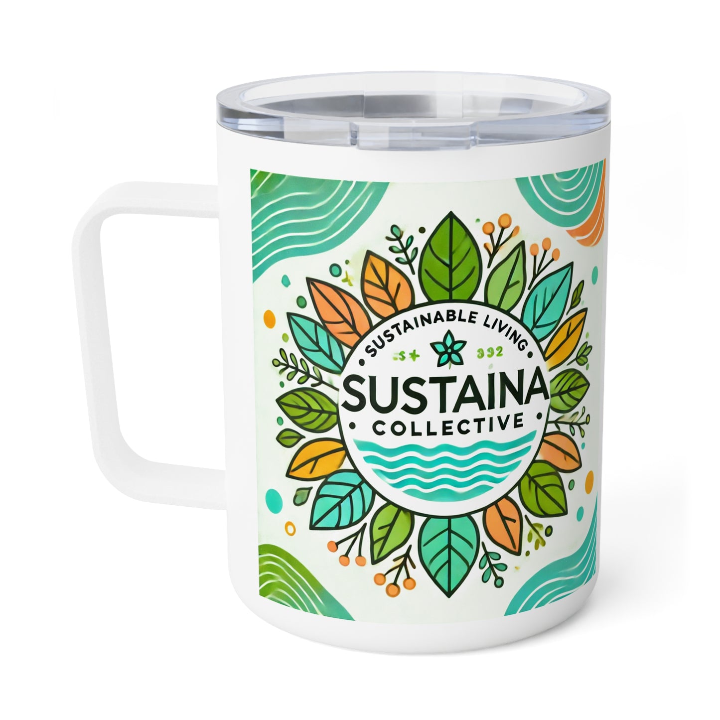 Eco-Friendly Insulated Coffee Mug - 10oz with Sustaina Collective Design