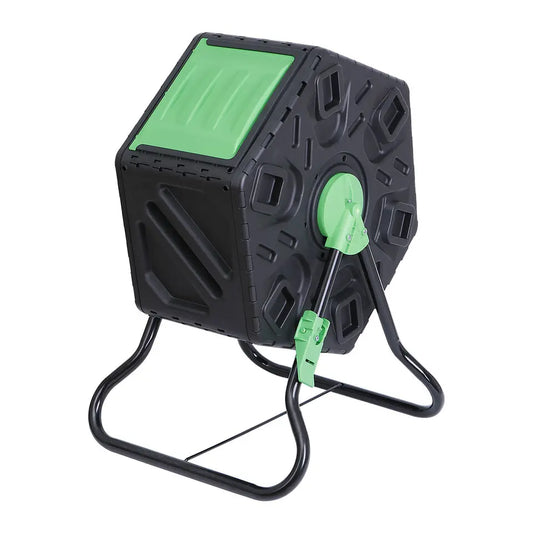 18.5 Gal Outdoor Compost Tumbler – Single Chamber Garden Composter