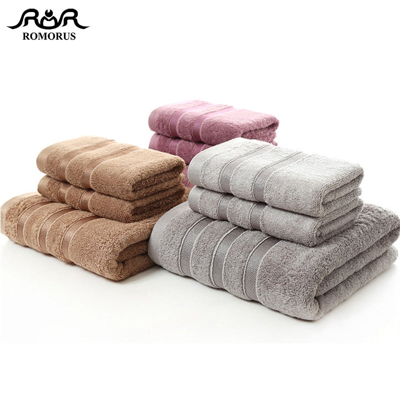 ROMORUS 100% Bamboo Fiber Towel Set – Soft & Absorbent Bath Towels for Adults