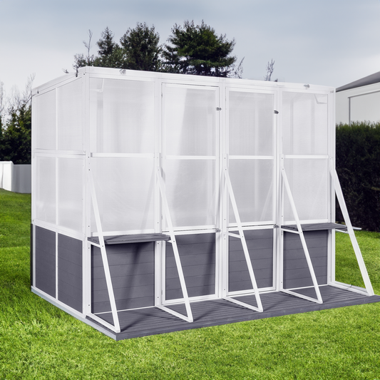 Wooden Lean-To Greenhouse – Heavy-Duty Outdoor Winter Garden Solution