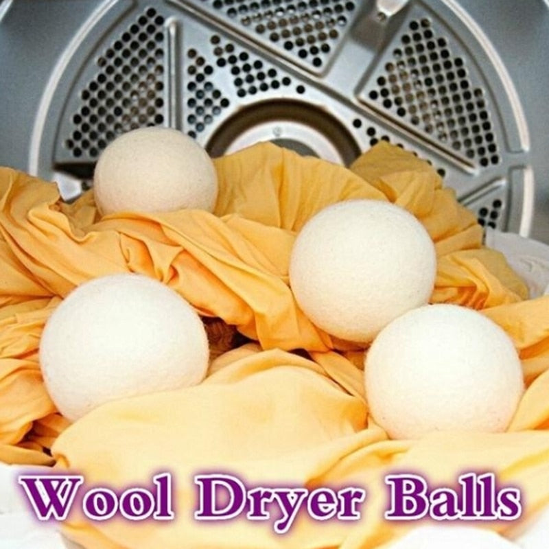 6-Piece Wool Felt Dryer Balls – Natural Fabric Softener