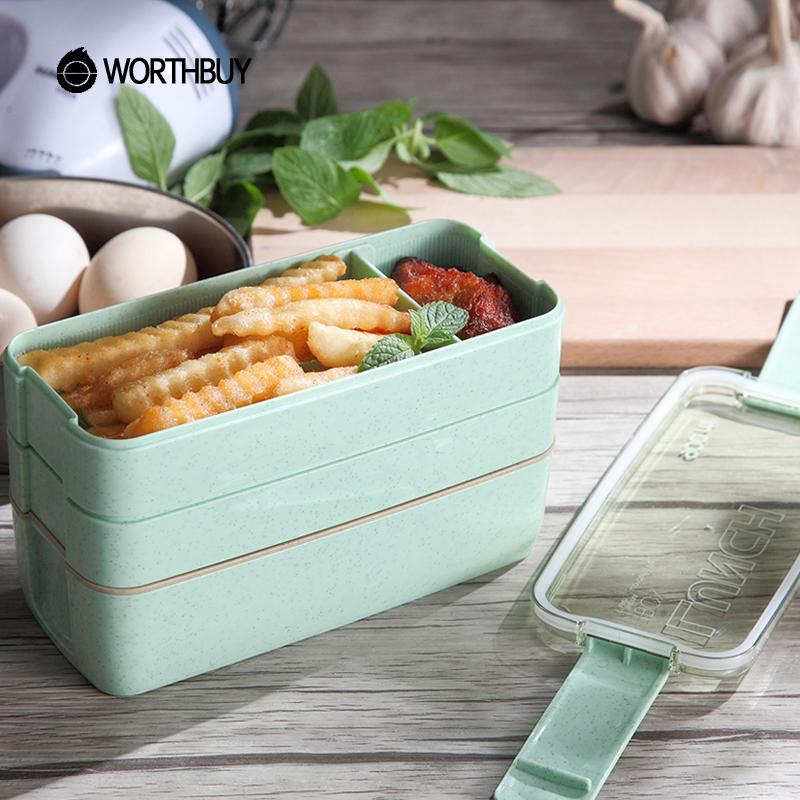 Eco-Friendly Wheat Straw Kids Bento Box – BPA-Free Microwave Lunch Box
