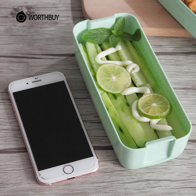 Eco-Friendly Wheat Straw Kids Bento Box – BPA-Free Microwave Lunch Box