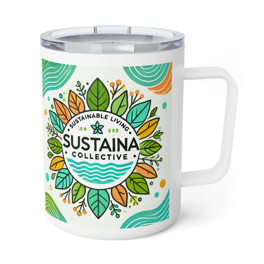 Eco-Friendly Insulated Coffee Mug - 10oz with Sustaina Collective Design