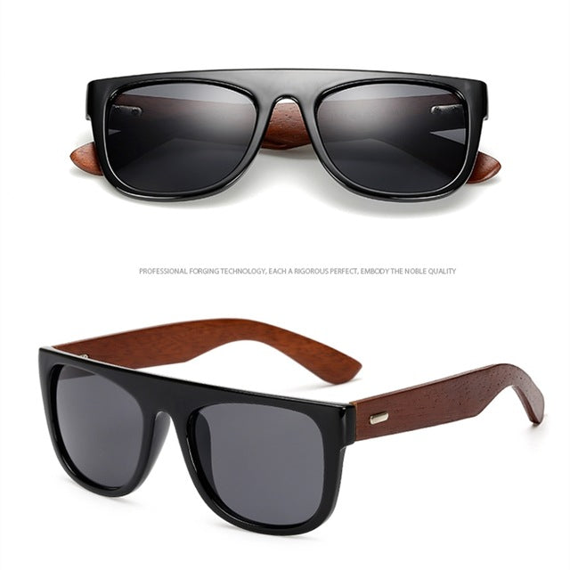 Stylish Bamboo Wooden Sunglasses – UV400 Protection for Men & Women