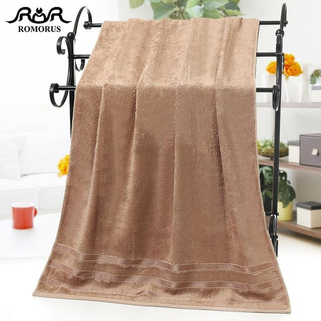 ROMORUS 100% Bamboo Fiber Towel Set – Soft & Absorbent Bath Towels for Adults