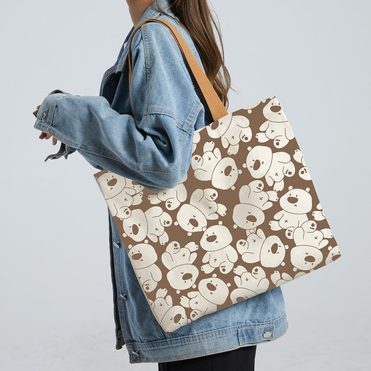 Large Canvas Shoulder Bag – Stylish & Sustainable Tote for Women