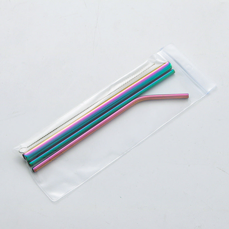 Reusable Stainless Steel Straw Set – Durable & Eco-Friendly Metal Beverage Straws