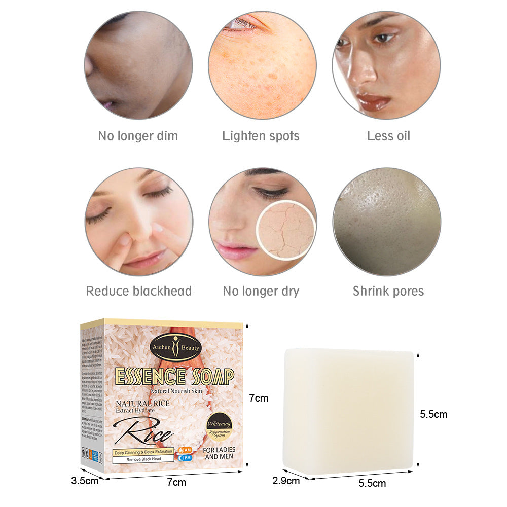 Handmade Rice Soap – Brightening & Moisturizing Body Care (100g)