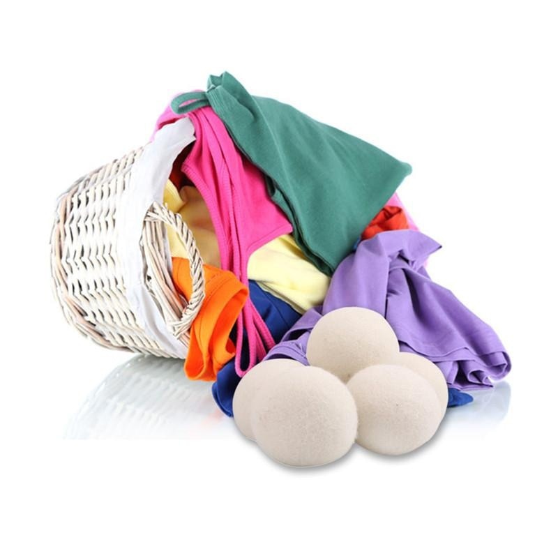 6-Piece Wool Felt Dryer Balls – Natural Fabric Softener