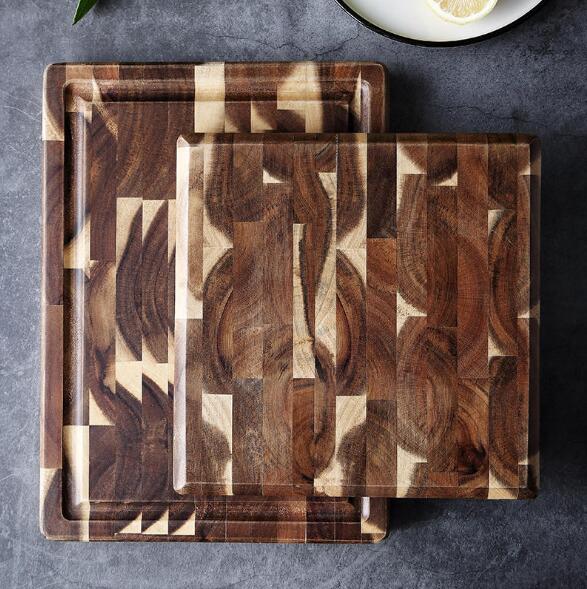 Extra-Large Acacia Wood Cutting Board – End Grain Butcher Block