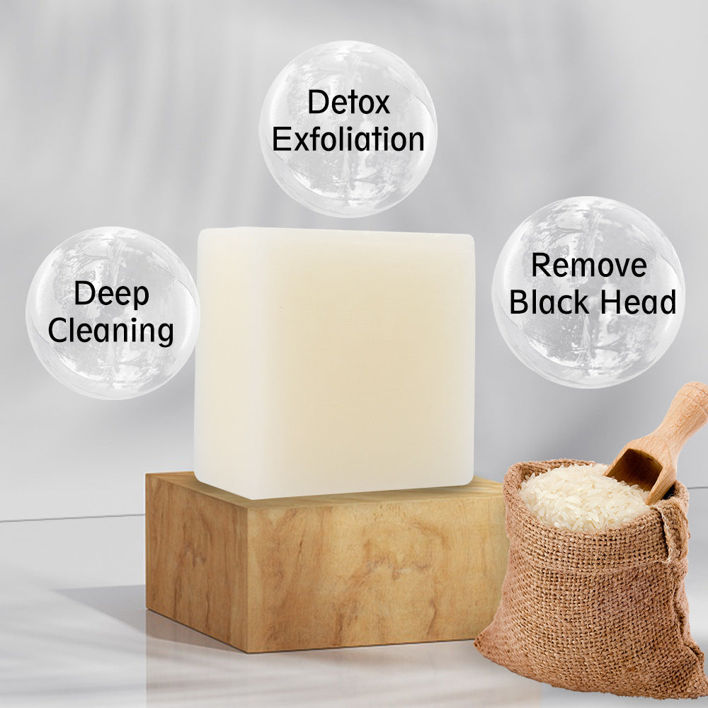 Handmade Rice Soap – Brightening & Moisturizing Body Care (100g)