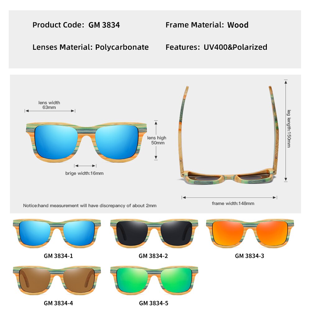 Bamboo & Wood Polarized Sunglasses – Stylish UV Protection for Men & Women