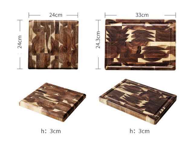 Extra-Large Acacia Wood Cutting Board – End Grain Butcher Block