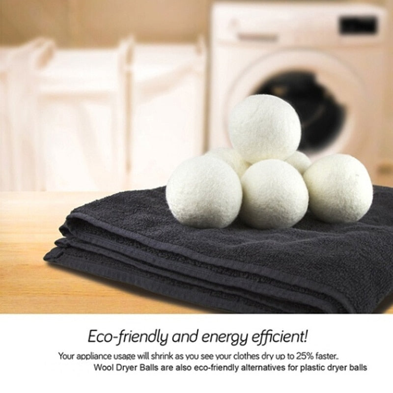 6-Piece Wool Felt Dryer Balls – Natural Fabric Softener