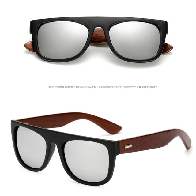 Stylish Bamboo Wooden Sunglasses – UV400 Protection for Men & Women