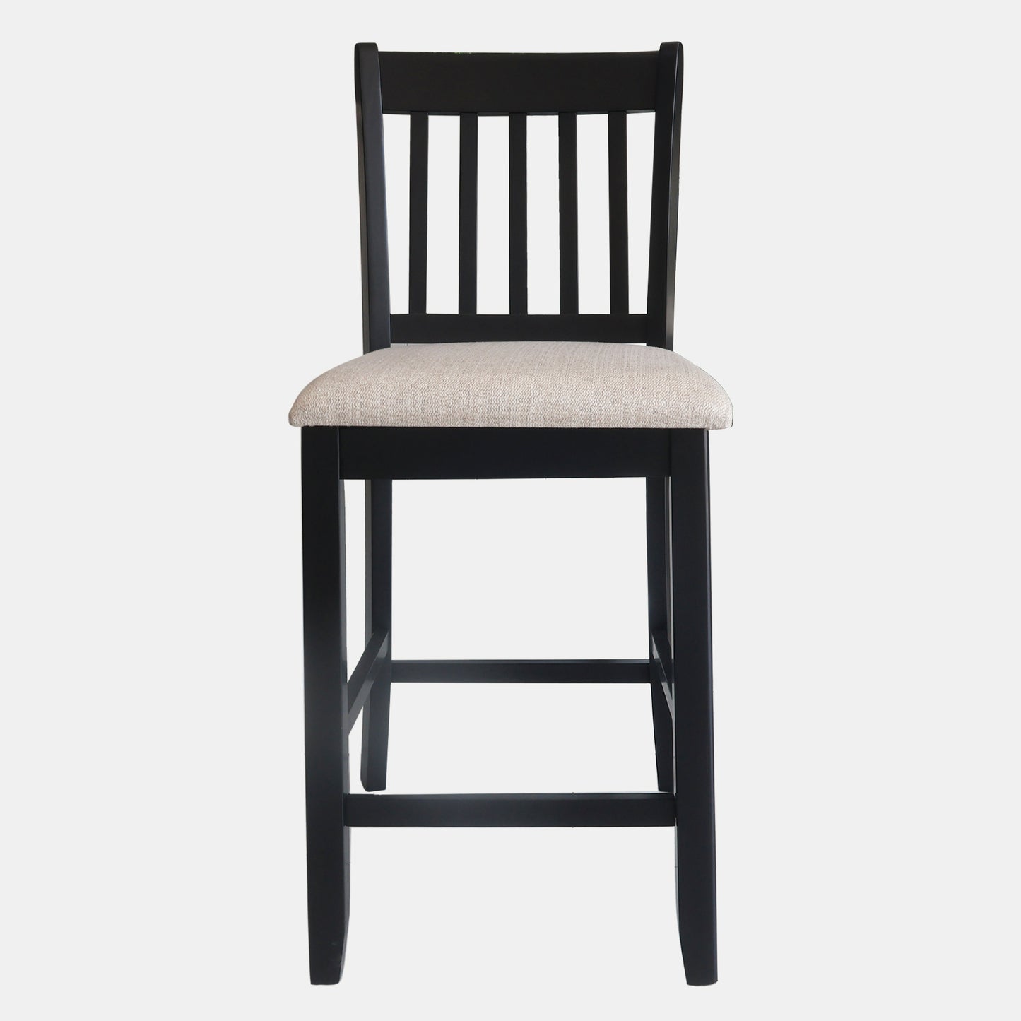 Set of 2 Black Rubberwood Dining Chairs – Stylish & Sustainable Seating