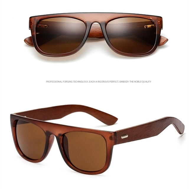 Stylish Bamboo Wooden Sunglasses – UV400 Protection for Men & Women
