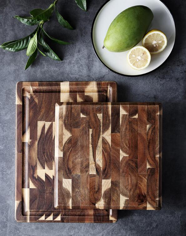 Extra-Large Acacia Wood Cutting Board – End Grain Butcher Block