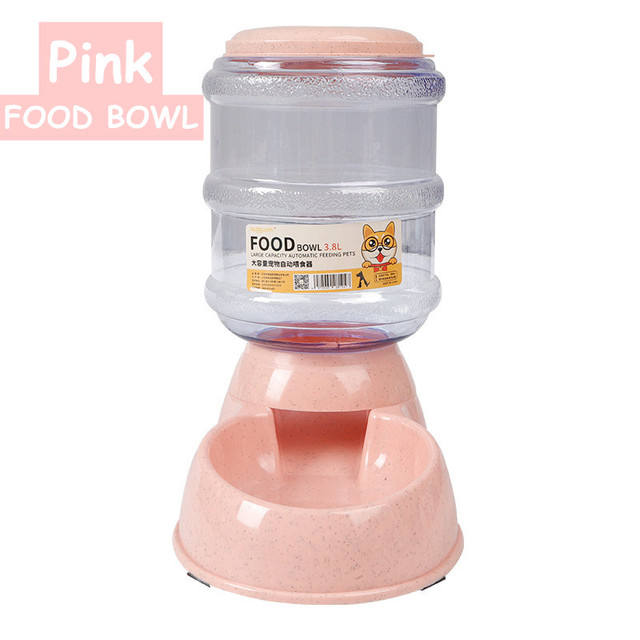 Wheat Straw Automatic Pet Feeder – 3.8L Eco-Friendly Water Bowl