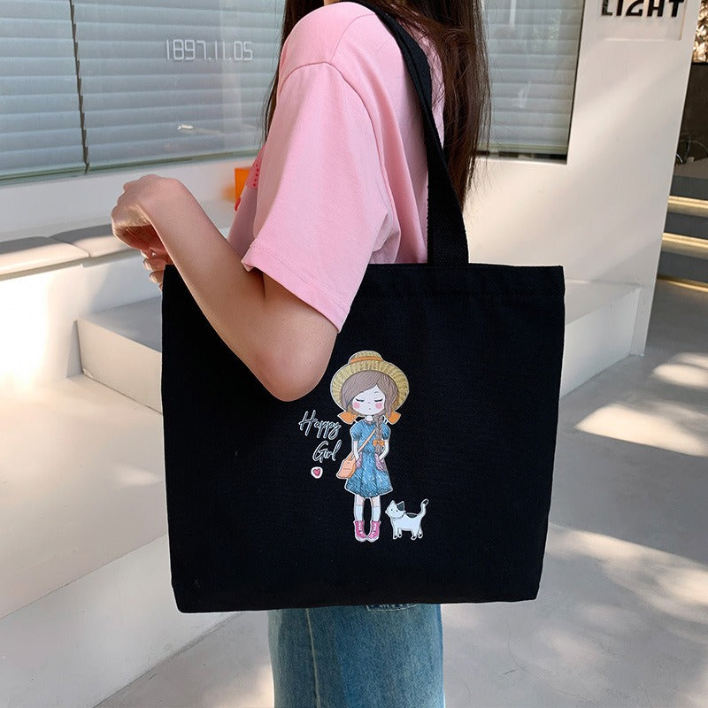 Large Canvas Shoulder Bag – Stylish & Sustainable Tote for Women