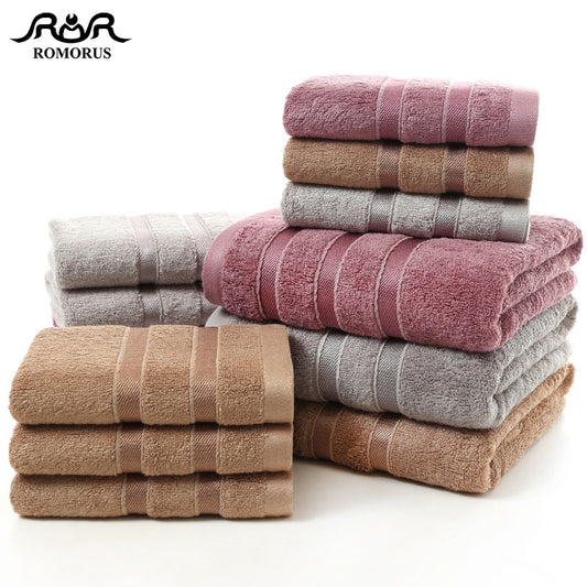 ROMORUS 100% Bamboo Fiber Towel Set – Soft & Absorbent Bath Towels for Adults