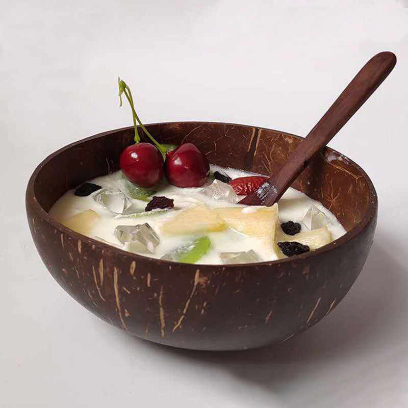 Handmade Coconut Shell Bowl – Eco-Friendly Salad and Rice Bowl