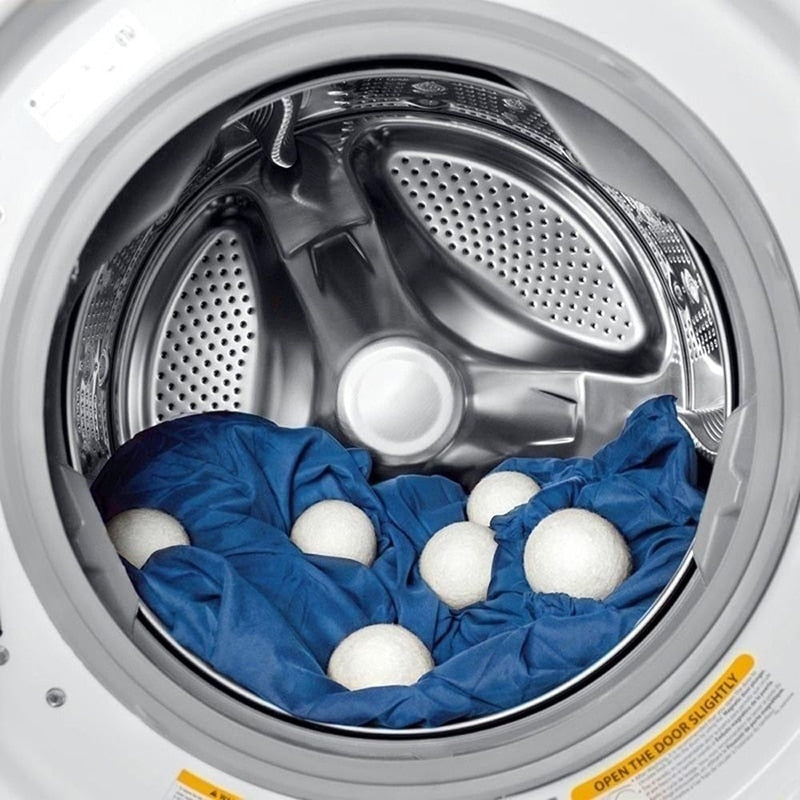 6-Piece Wool Felt Dryer Balls – Natural Fabric Softener