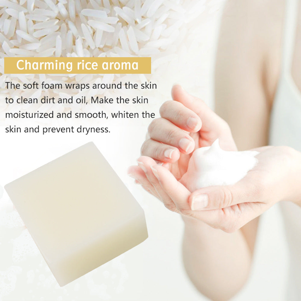 Handmade Rice Soap – Brightening & Moisturizing Body Care (100g)