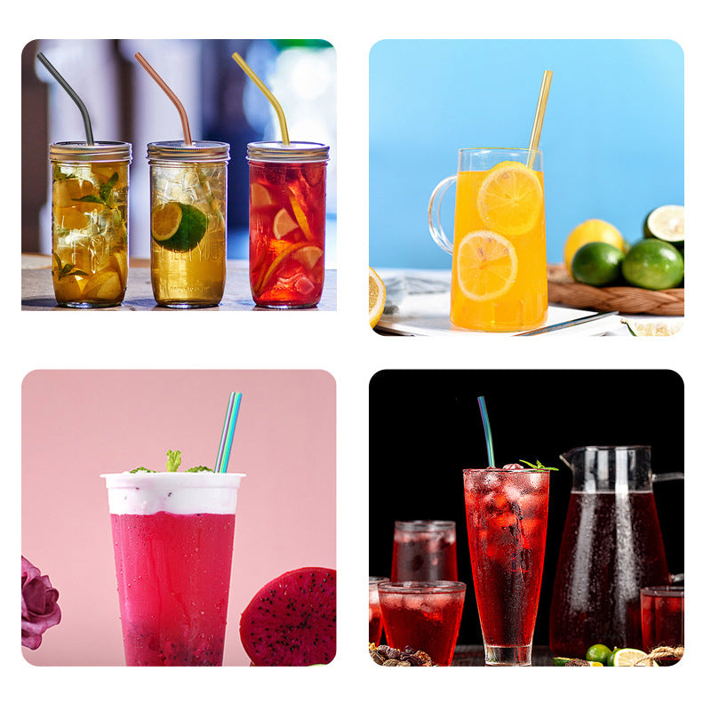 Reusable Stainless Steel Straw Set – Durable & Eco-Friendly Metal Beverage Straws
