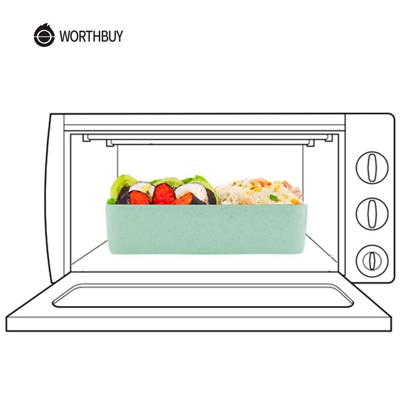Eco-Friendly Wheat Straw Kids Bento Box – BPA-Free Microwave Lunch Box