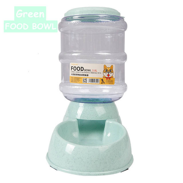 Wheat Straw Automatic Pet Feeder – 3.8L Eco-Friendly Water Bowl