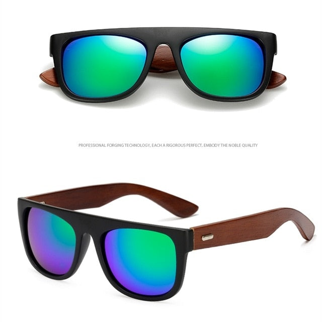 Stylish Bamboo Wooden Sunglasses – UV400 Protection for Men & Women